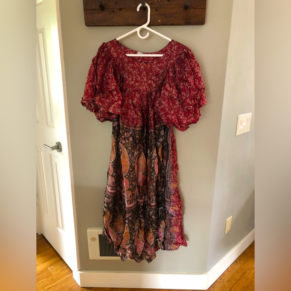 VINTAGE SILK DRESS AS IS FLAWED XXL